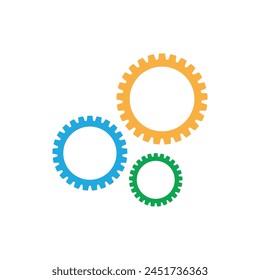 Diseño de símbolo de Plantilla de Vector de logotipo de engranaje