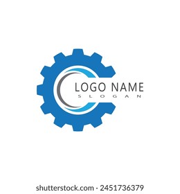 Diseño de símbolo de Plantilla de Vector de logotipo de engranaje