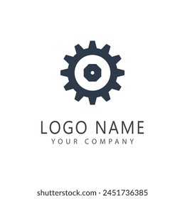Gear logo vector template symbol design