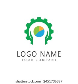 Diseño de símbolo de Plantilla de Vector de logotipo de engranaje