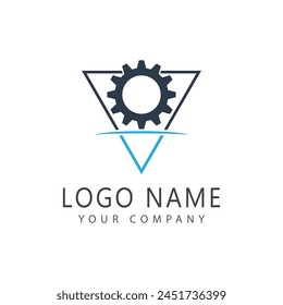 Diseño de símbolo de Plantilla de Vector de logotipo de engranaje