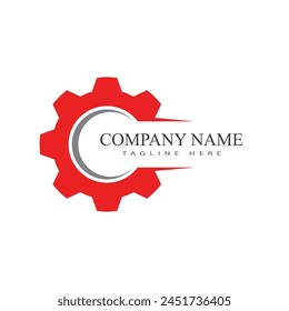 Gear logo vector template symbol design