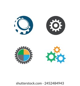 Diseño de símbolo de Plantilla de Vector de logotipo de engranaje
