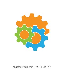 Diseño de símbolo de Plantilla de Vector de logotipo de engranaje
