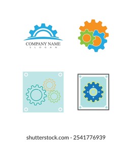 Gear logo vector template symbol design