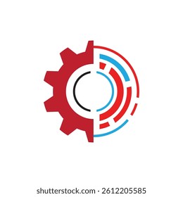 Gear logo vector template symbol design