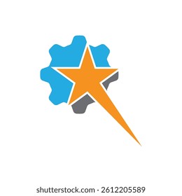 Gear logo vector template symbol design