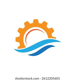 Gear logo vector template symbol design