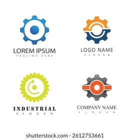 Gear logo vector template symbol design