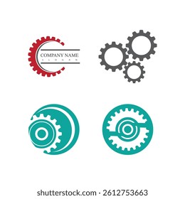 Gear logo vector template symbol design