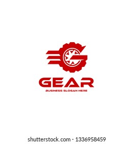 Gear Logo.G Letter Auto theme logotype.service