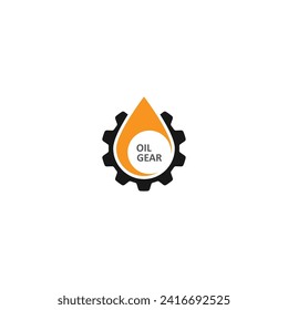 gear lubrication oil vector icon concept design template