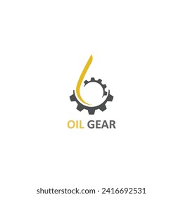 gear lubrication oil vector icon concept design template