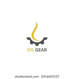 gear lubrication oil vector icon concept design template