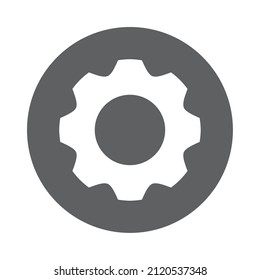 gear machine gray isolated icon