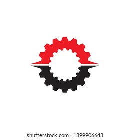 gear machine icon logo design vector template