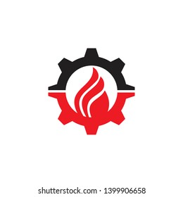 gear machine icon logo design vector template