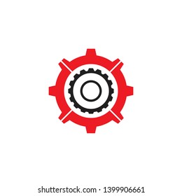 gear machine icon logo design vector template