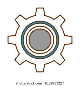 gear machine isolated icon