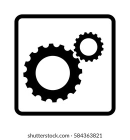 gear machine isolated icon