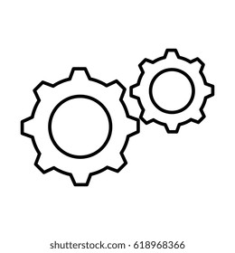 gear machine isolated icon