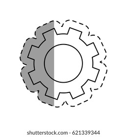 gear machine isolated icon