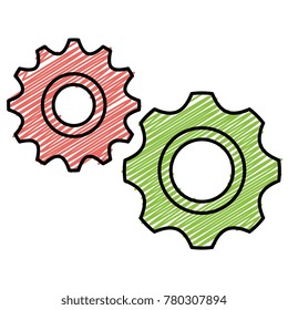 gear machine isolated icon