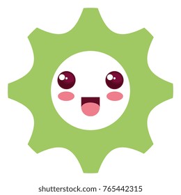 gear machine kawaii character