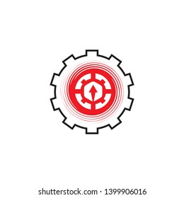 Gear machine logo design symbol vector template