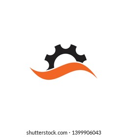 Gear machine logo design symbol vector template