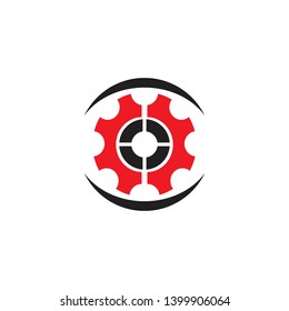 Gear machine logo design symbol vector template