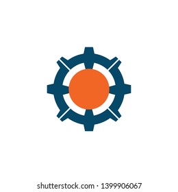 Gear machine logo design symbol vector template
