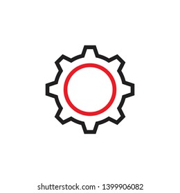 Gear machine logo design symbol vector template