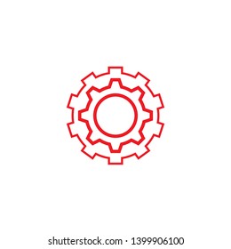 Gear machine logo design symbol vector template