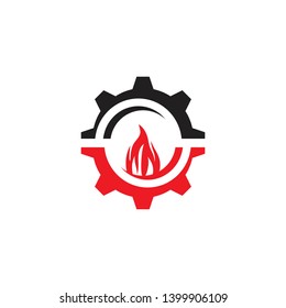 Gear machine logo design symbol vector template