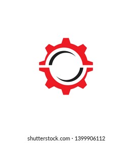Gear machine logo design symbol vector template