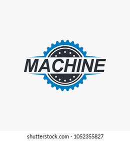 Gear machine logo vector illustration for your industry business.