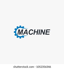 Gear machine logo vector illustration for your industry business.