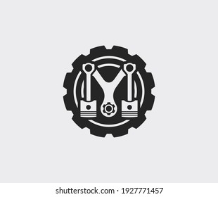 gear, machine, and mechanic logo design template vector.