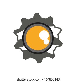 gear machine part technology metal icon. Isolated and flat illustration. Vector graphic