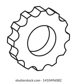 gear machine settings isolated icon