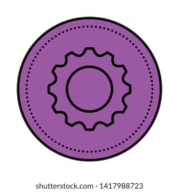 gear machine settings isolated icon