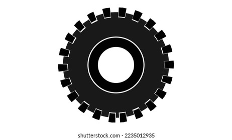 Vector de iluminación con signo de la máquina de engranajes