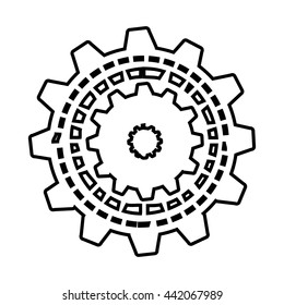 gear machine style  isolated icon design