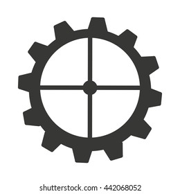 gear machine style  isolated icon design