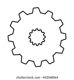 gear machine style  isolated icon design