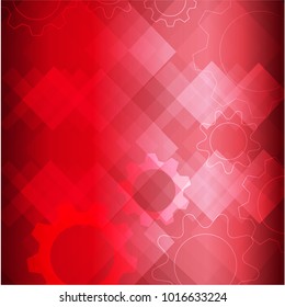 Gear machine technology background texture geometric graphic line black gray white red vector design