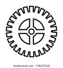 gear machine work line style icon vector illustration design