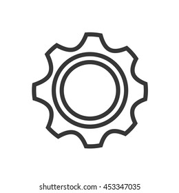 gear machinery industry icon, vector illustration design