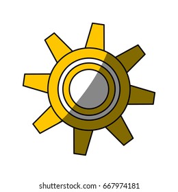 Gear machinery isolated